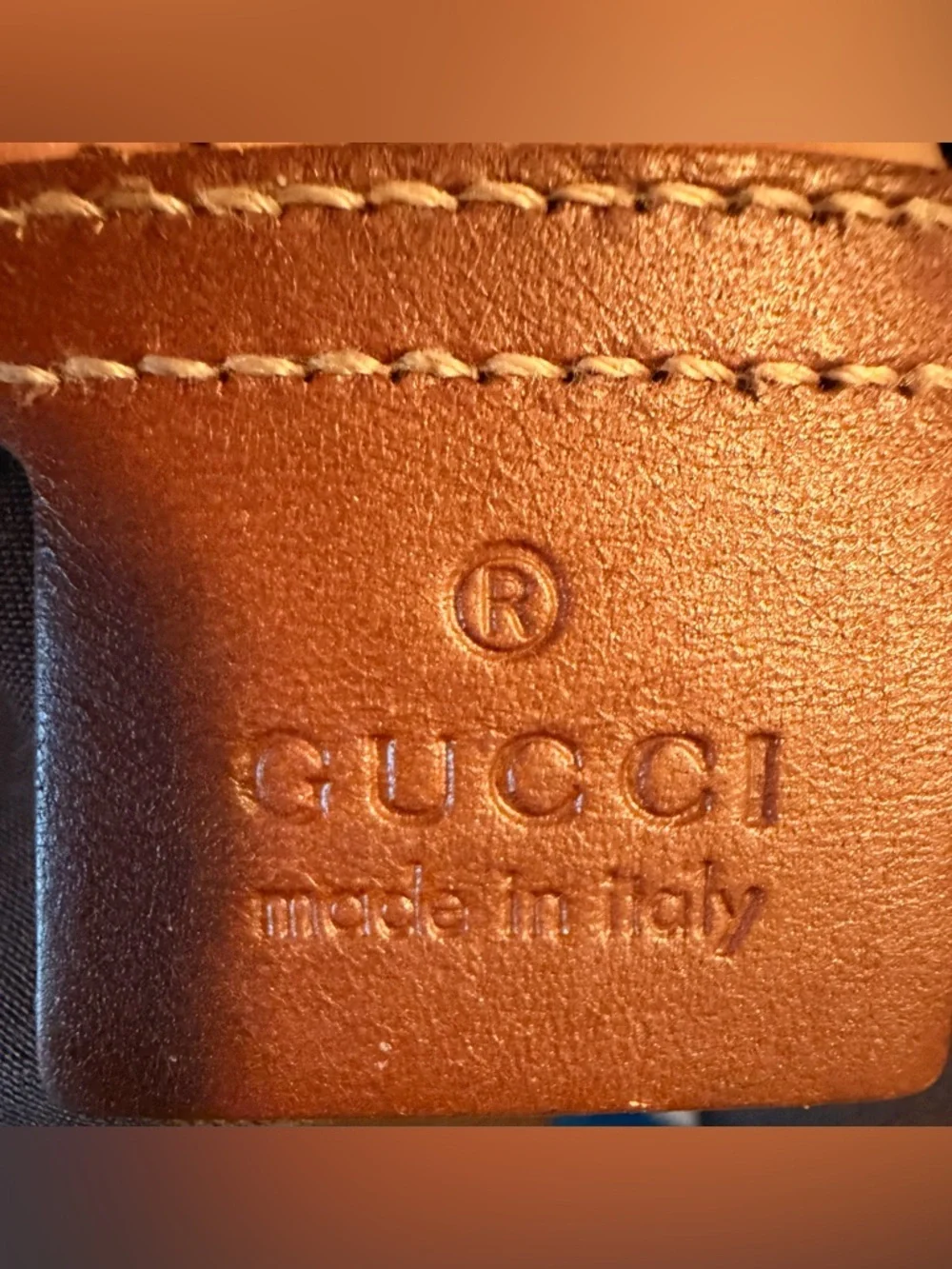 Gucci GG Canvas Shoulder Bag with Leather Trim | Dust Bag Included